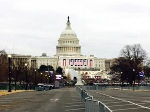 A picture of the United States Capitol was taken by Everett Elementary teacher Taylor Bland, who is attending the presidential inauguration.  Bland has been sharing her experiences of the activities leading up to the presidential inauguration through FaceTime with the students at Everett.